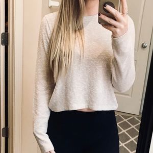 Forever 21 Cream Crop Sweater